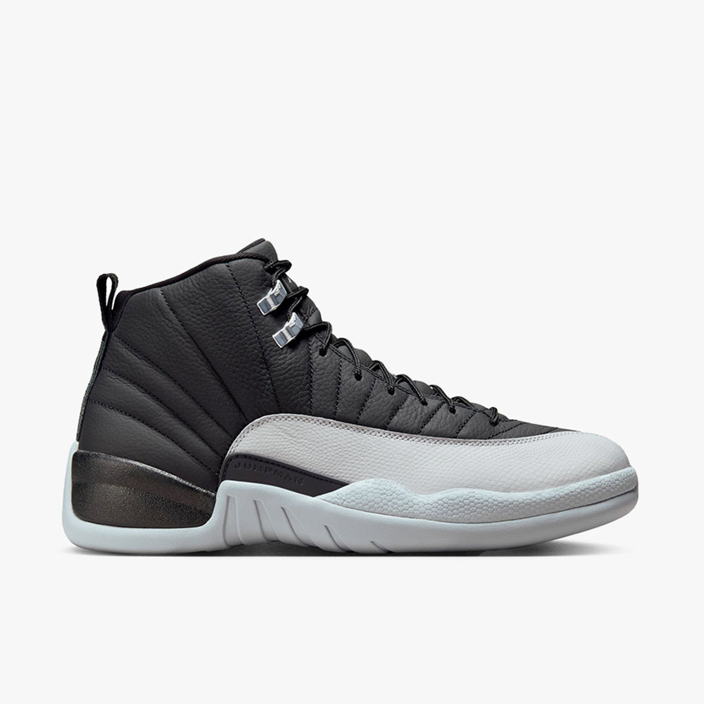 Jordan 12 Retro Black / Wolf Grey - White